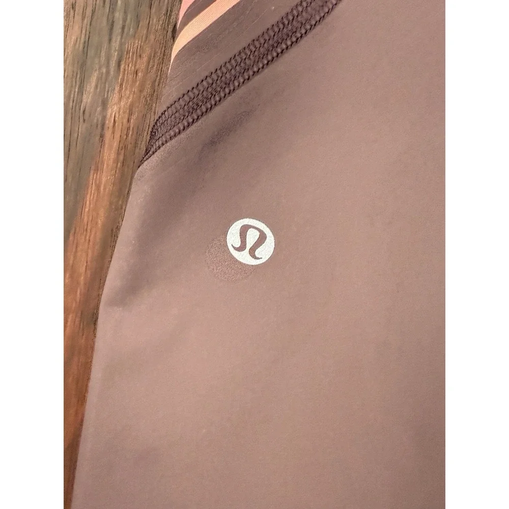 Lululemon Speed Limit 25" Legging Pants High Rise Cherry Cola Nulu Womens‎ 4 EUC - Picture 4 of 6